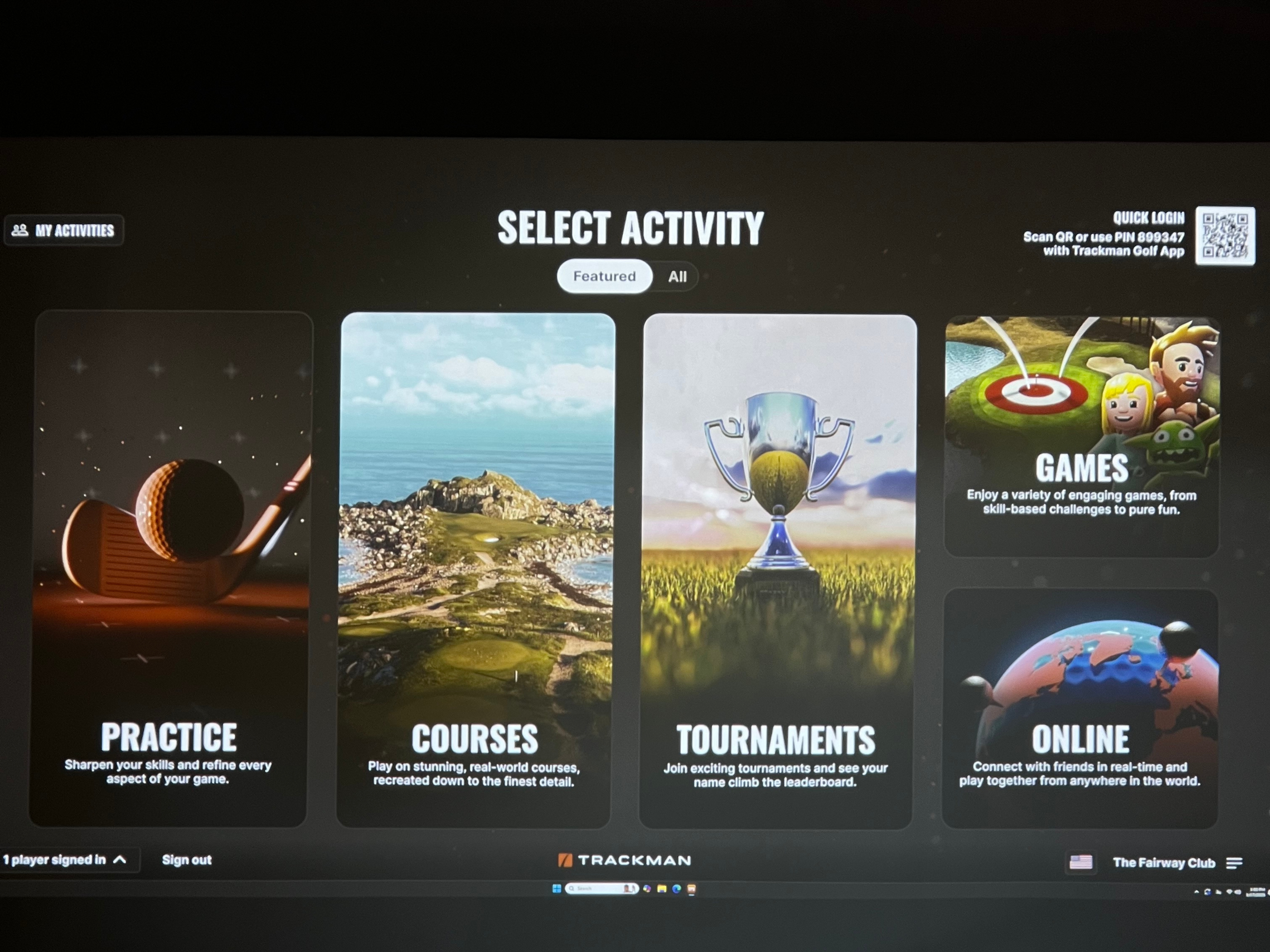TrackMan golf simulator screen showing detailed shot analysis